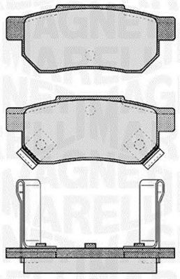 MAGNETI MARELLI 363916060457 -  Комплект тормозных колодок, дисковый тормоз